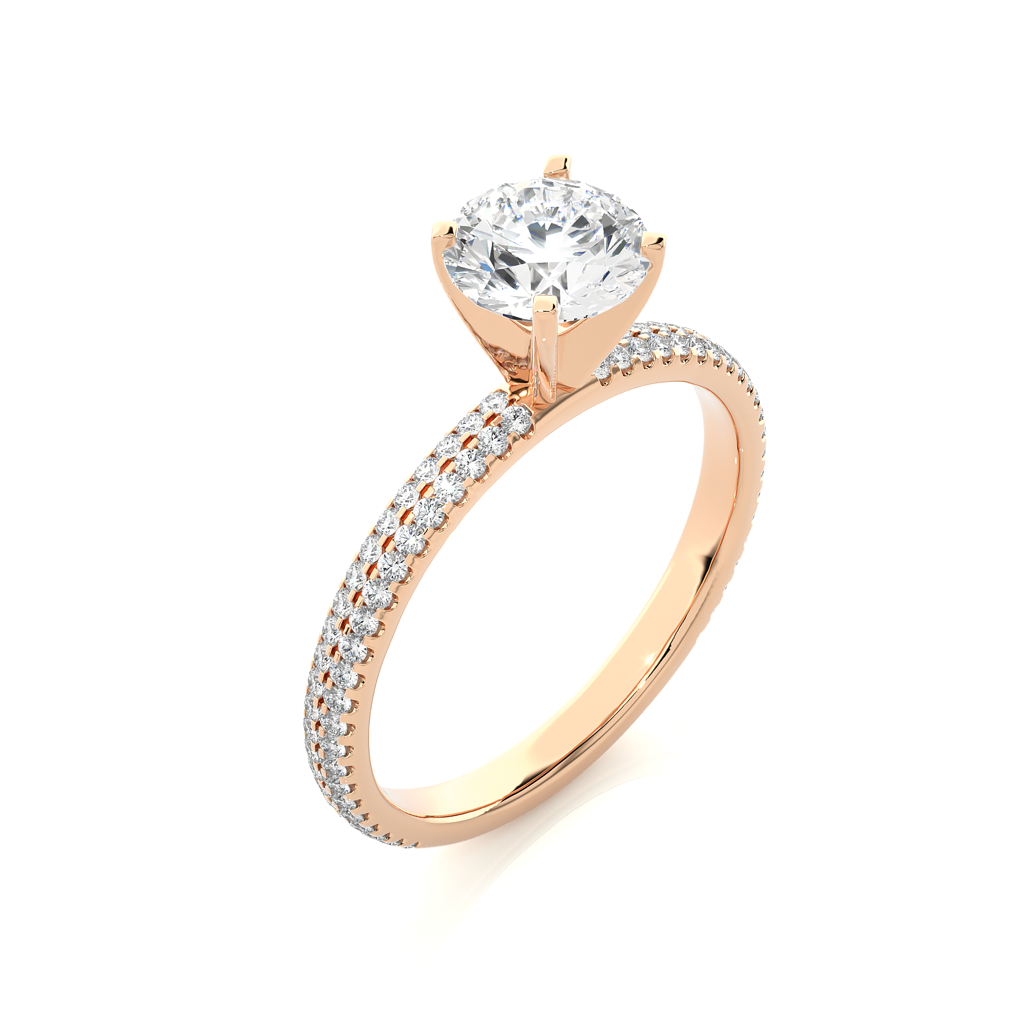 1.14 Carat G Color VS1 Clarity Diamond Studded Natural Diamond Ring.